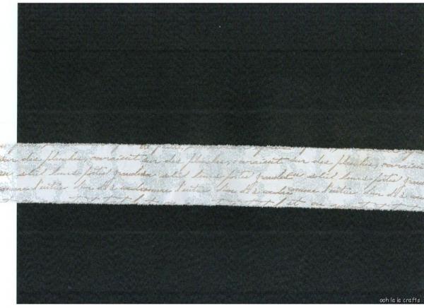 h25 vintage french script pastel blue stamped ribbon  
