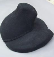 Fabulous 40s Black Vintage Hat Unique Heart Design HIGH Style  