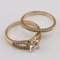 Size 5.5~9.5 Amazing White CZ Fashion Jewelry Gold Filled 2 in 1 Ring rj2051