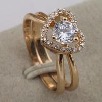 Size 5.5~9.5 Amazing White CZ Fashion Jewelry Gold Filled 2 in 1 Ring rj2051