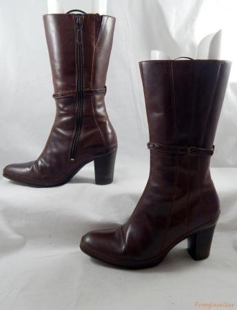 Clarks Artisan womens mid-calf fashion boots 8.5 M brown leather | eBay