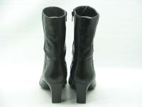 NINE WEST Black Leather Ankle Boots 8.5 M FATANAO  