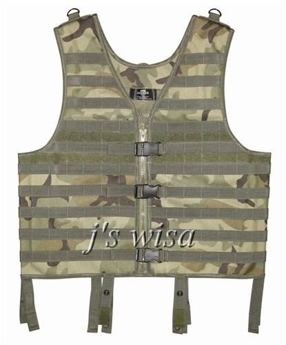WOODLAND CAMO MOLLE WEB TACTICAL VEST AIRSOFT HUNTING  