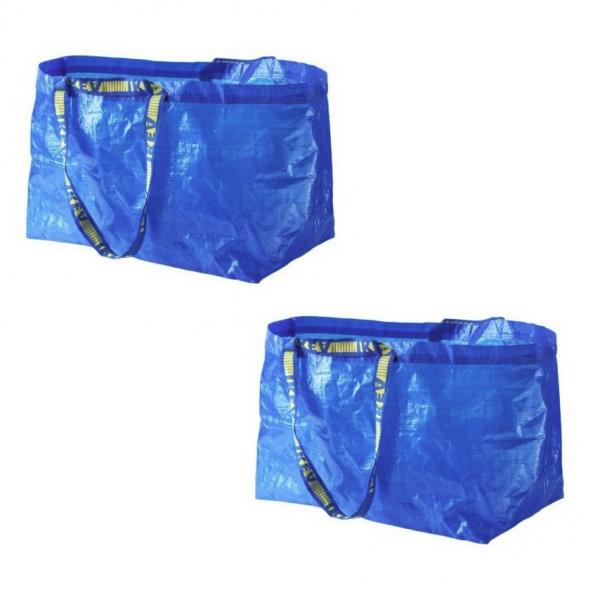2 IKEA SHOPPING BAG NEW LARGE REUSABLE - LAUNDRY TOTE GROCERY STORAGE - FRAKTA 740016860198 | eBay