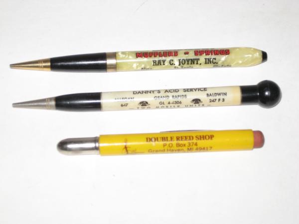 Lot Of 6 Vintage Advertising Mechanical Pencils Quaker 