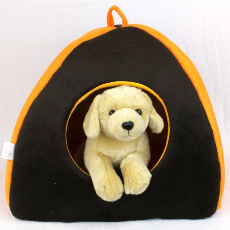 Pet Dog Puppy Cat Soft and Warm House Bed Brown/Orange  