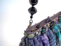 MARY FRANCES Lofty Lavender Shoulder Handbag Bag 1858 NWT  