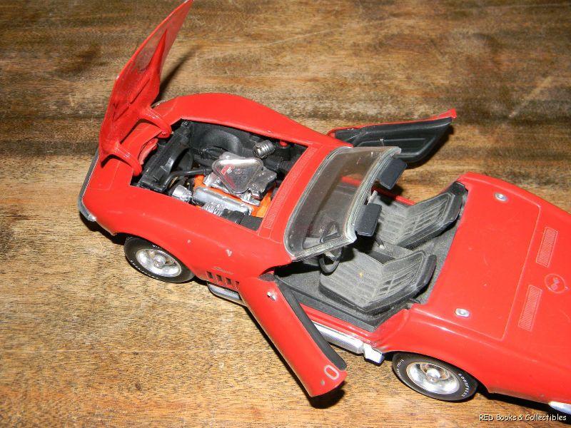 Revell Red Corvette Stingray 427 Convertible 1 18 Scale Goodyear Tires Parts Car