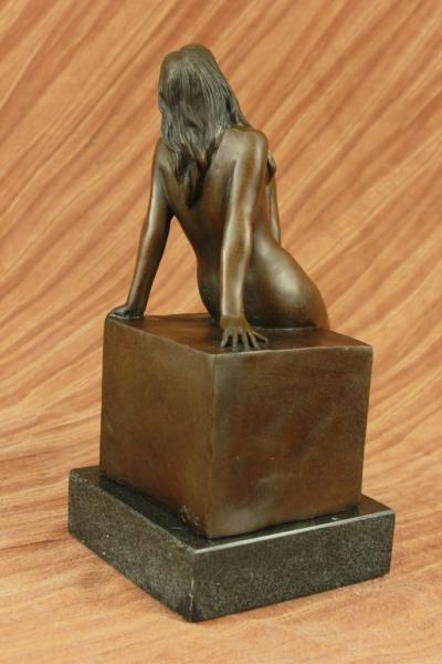 Mathurin Moreau Vintage French Bronze Nude Female Figure Statue Sculpture Decor