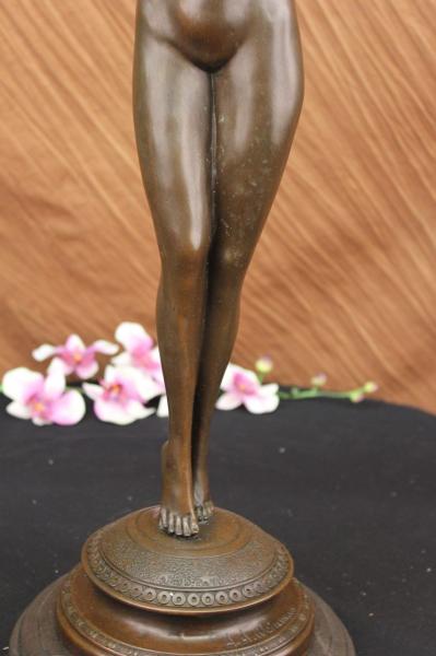 Nude Seductress Bronze Sculpture on Marble base Figurine