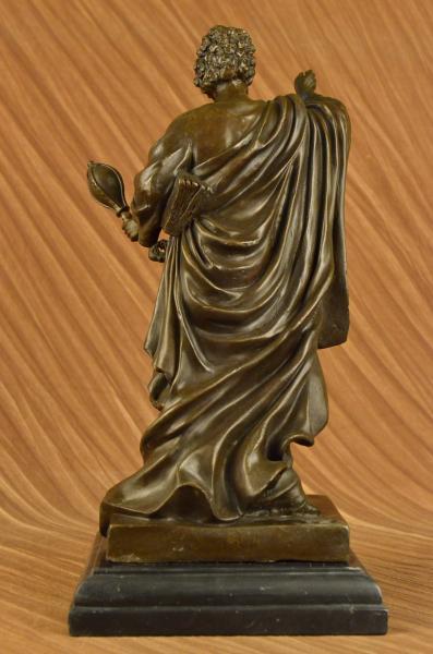 Signed Gustave Moreau Saint Paul Bronze Marble Statue Sculpture Figure 