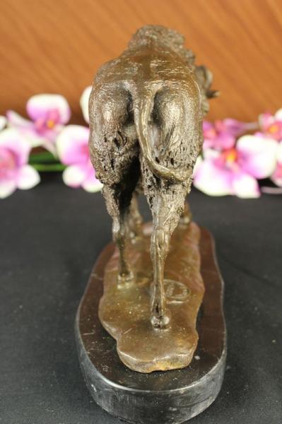   American Buffalo Bronze Bison Animal Sculpture Statue Figurine