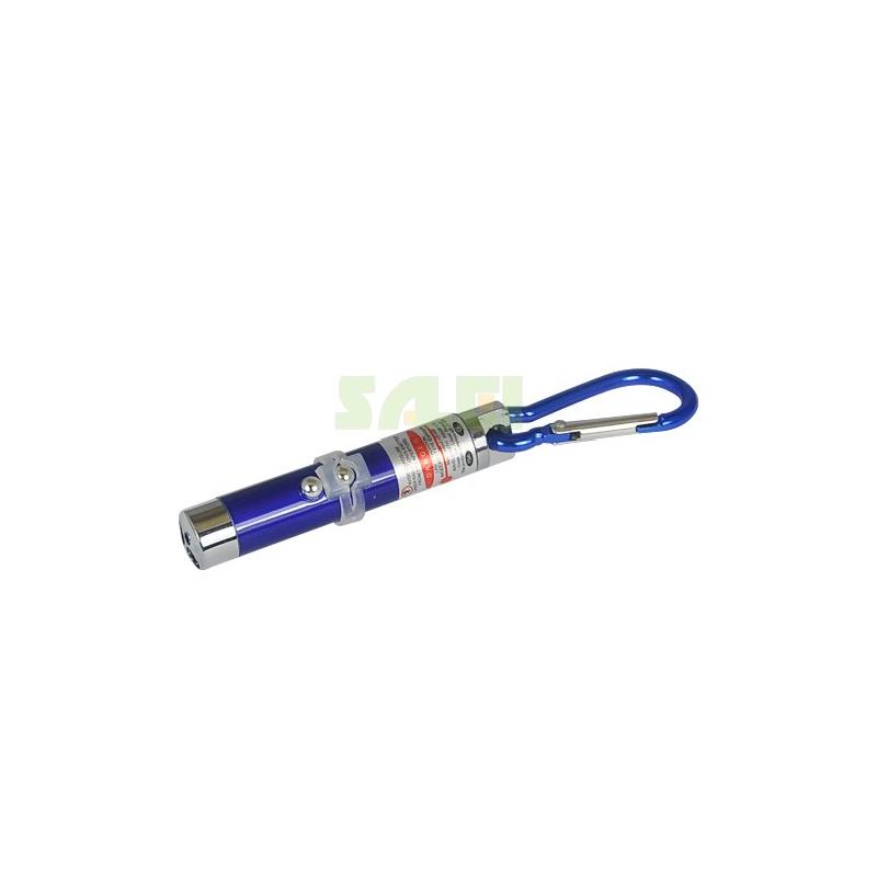 Blue Mini 5mW 2 LED Laser Pen Pointer Flash Light Torch Emergency 