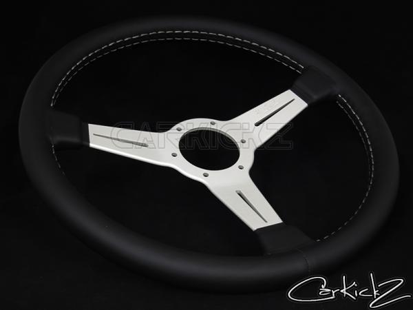 Nardi Steering Wheel 360mm Classic Black Leather Anodized Spoke 6061 36 1001