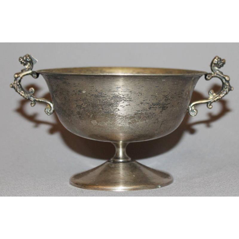 ANTIQUE ART DECO ITALIAN EALES 1779 SILVERPLATED FOOTED BOWL CUP 