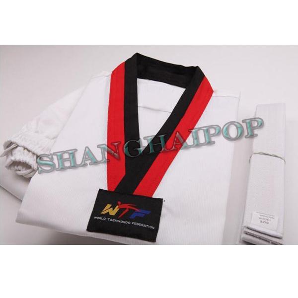 White Taekwondo Uniform Martial Arts Student Kids Karate Cotton Dan DOBOK Poom