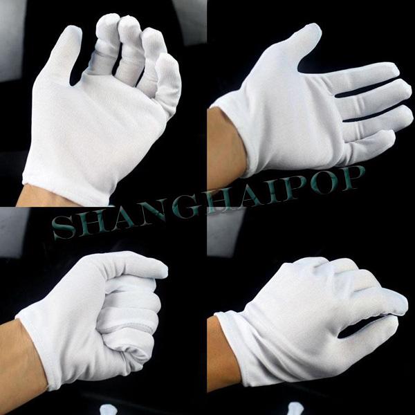 White Dancing Glove Inspection Cotton Hip Hop Magician Costume Halloween Party