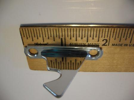 Vintage NOS CHROME Hoosier Cabinet Door Latch w RED Lines RIGHT Hand 3/ ...