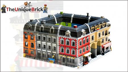 Instructions Manual for Lego Custom Huge Building Block PDF Town Corner Hall