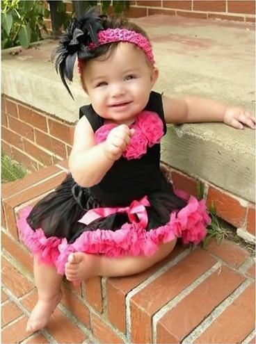 2pcs Baby Girl Kids Tutu Dress Top Skirt Brown Pink Black Dress Leopard Clothes
